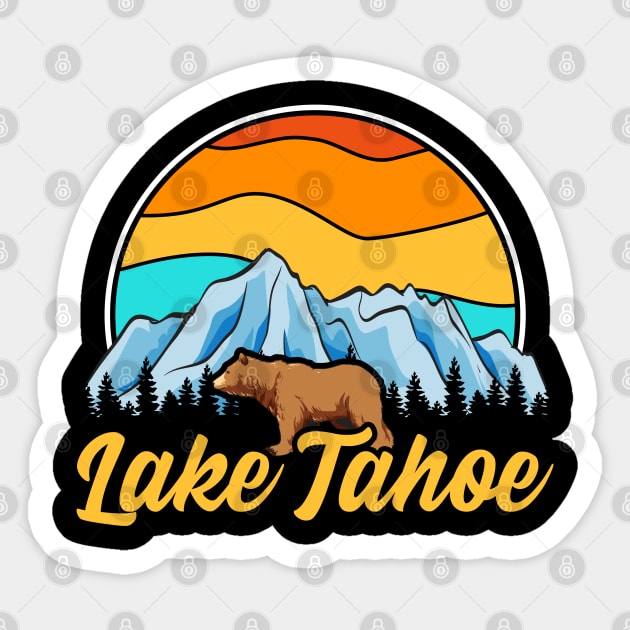 Lake Tahoe Sticker by TeddyTees